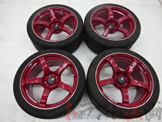 Used YOKOHAMA ADVAN RACING TC-4 F 18×9.0J R 18×10.0J PCD 114.3 KEND KR20A 255/35ZR18 90W 275/35ZR18 95W