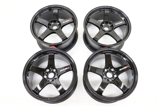 NISMO LMGT4 19 x 10.5J +15 114.3 5H Gloss Black - Set of 4