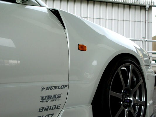 URAS Front Fender Set TYPE-R (18mm wide) - Skyline R34