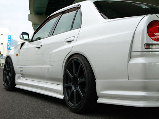 URAS R34 SKYLINE 4Dr TYPE-R Rear Fender Set (20mm wide)