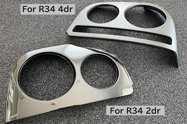 URAS Tail Lamp Cover RH/LH Set - Skyline R34 2Dr
