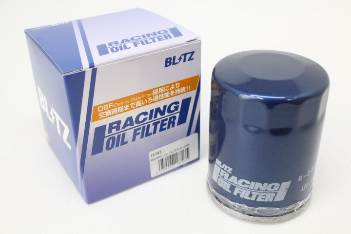 BLITZ BLITZ ブリッツ レーシングオイルフィルター GT-R R35 H19.12～H21.12 VR38DETT 4WD  AY100-NS006 18713