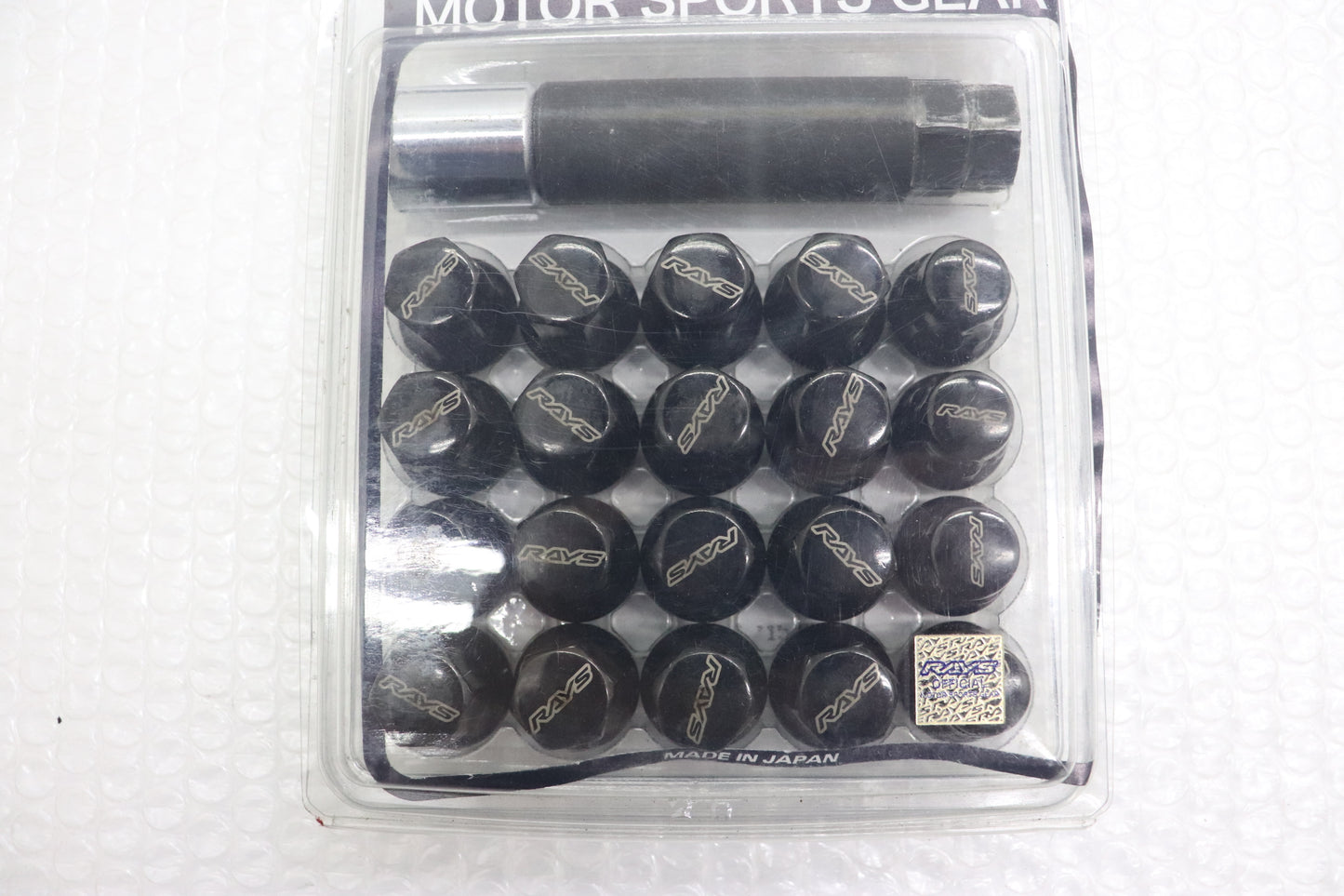 Used Rays Lock Nut Black 20pc Set 17HEX M12xP1.25