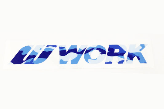 WORK Camouflage Cut-out Sticker (BLU)