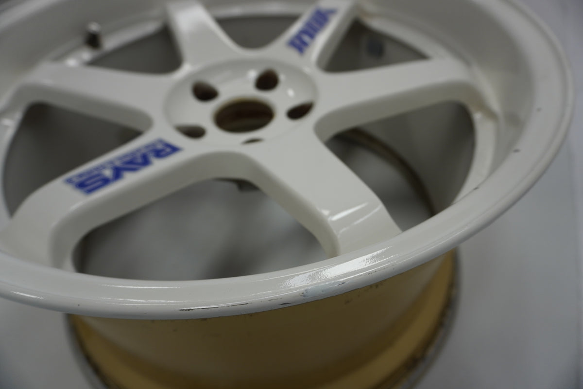 【USED】 RAYS VR TE37 White 19x9.5J+22 / 19x10.5J+22 - 4pcs Set