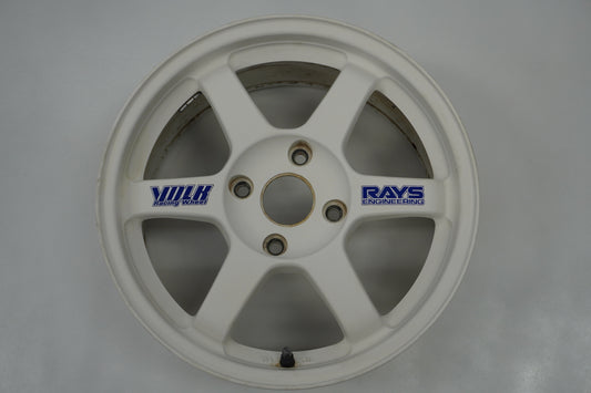【USED】 RAYS VAOLK RACING TE37 White 16 x 7.5JJ +46 4pcs Set