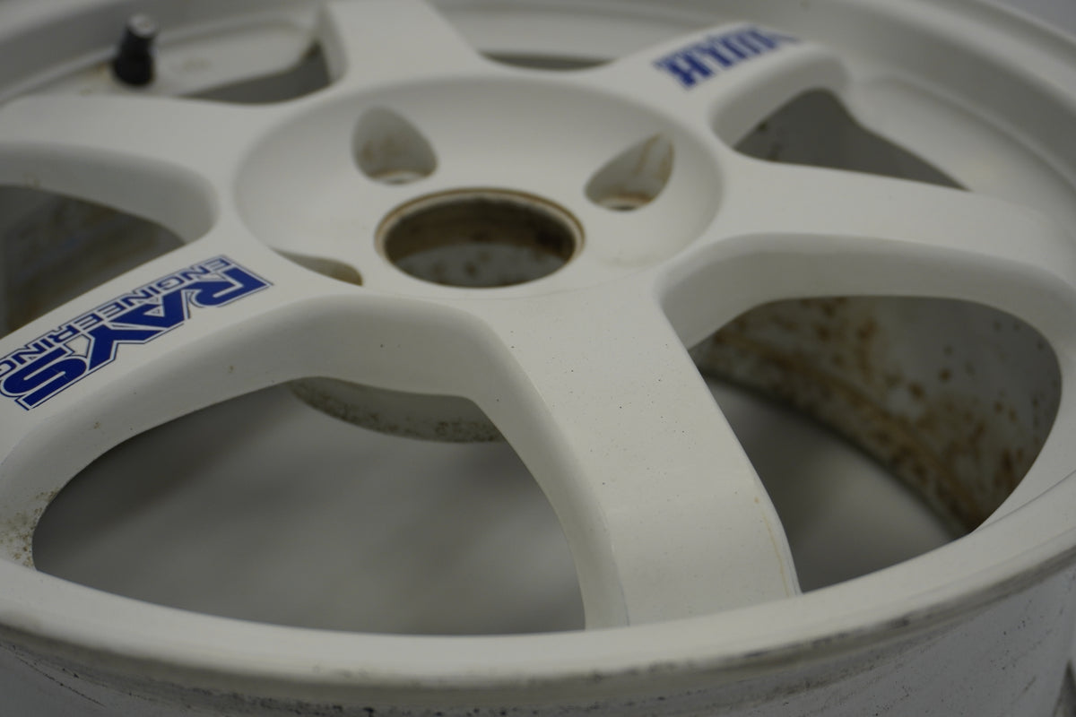 【USED】 RAYS VAOLK RACING TE37 White 16 x 7.5JJ +46 4pcs Set