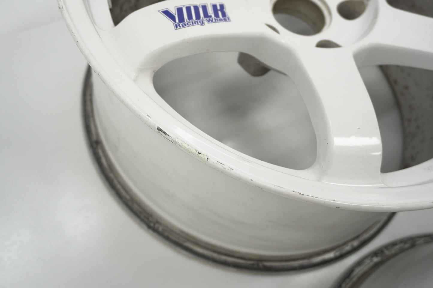 【USED】 Rays Volk Racing TE37 White 4pcs Set 18x9.5J +12 5H 114.3