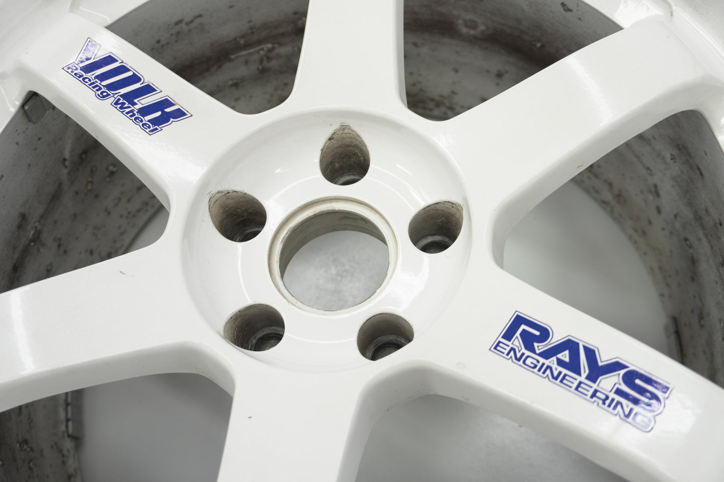 【USED】 Rays Volk Racing TE37 White 4pcs Set 18x9.5J +12 5H 114.3