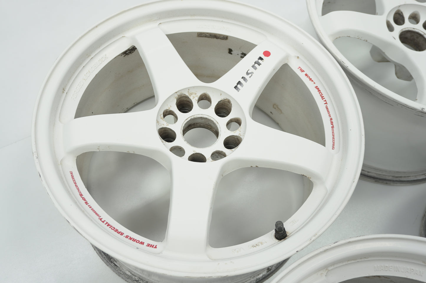 【USED】 RAYS NISMO LMGT4 White 4pcs Set 18x9.5J +12 5H 114.3