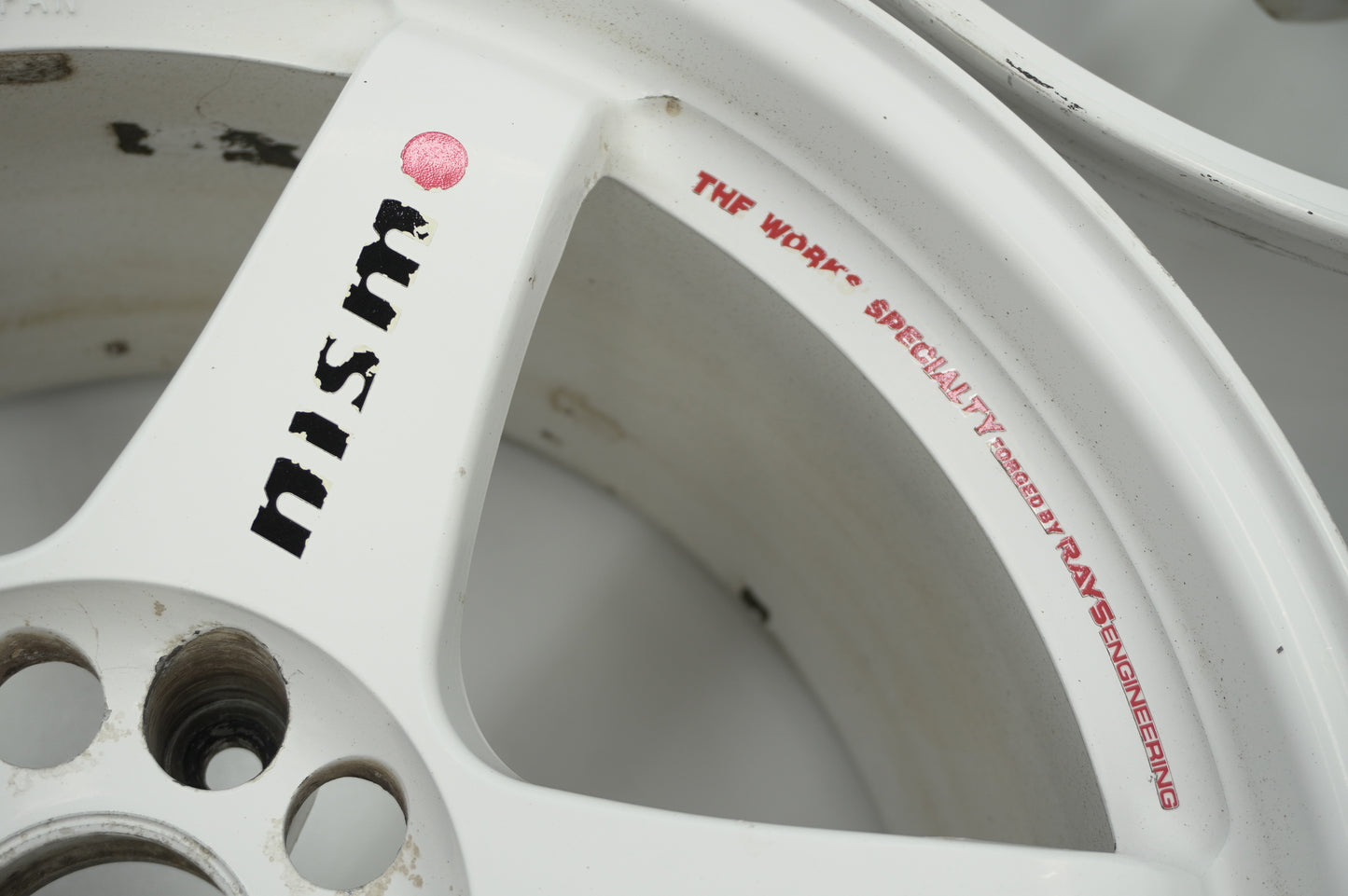 【USED】 RAYS NISMO LMGT4 White 4pcs Set 18x9.5J +12 5H 114.3