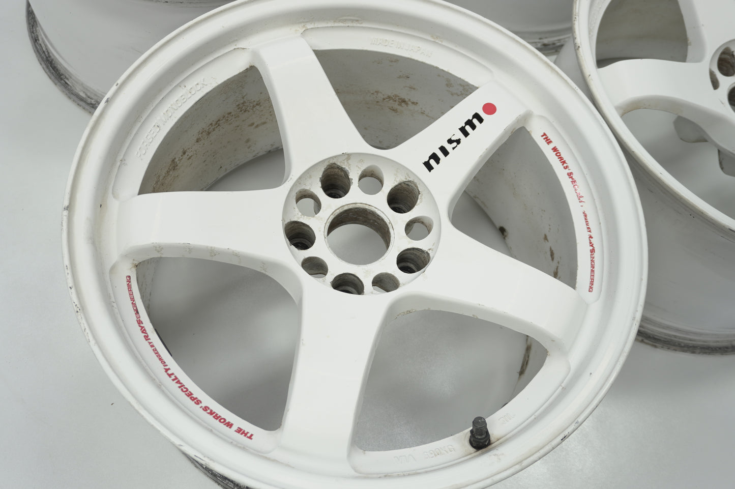 【USED】 RAYS NISMO LMGT4 White 4pcs Set 18x9.5J +12 5H 114.3