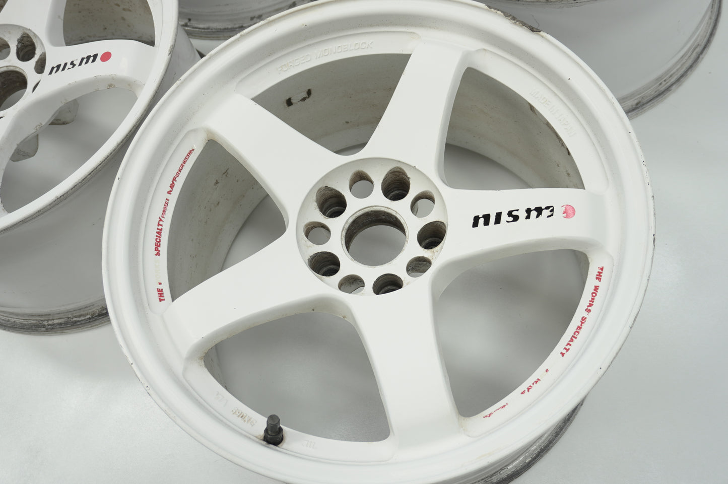 【USED】 RAYS NISMO LMGT4 White 4pcs Set 18x9.5J +12 5H 114.3