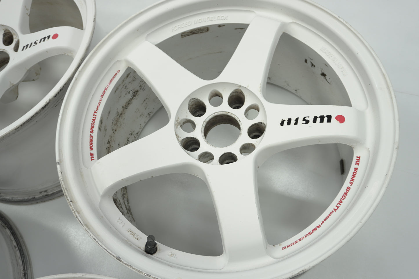 【USED】 RAYS NISMO LMGT4 White 4pcs Set 18x9.5J +12 5H 114.3