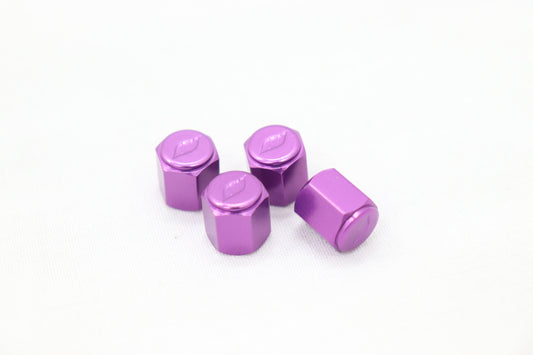 WORK Tyre Wheel Valve Stem Air Cap Cover 4pcs Purple