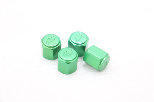 WORK Tyre Wheel Valve Stem Air Cap Cover 4pcs Green