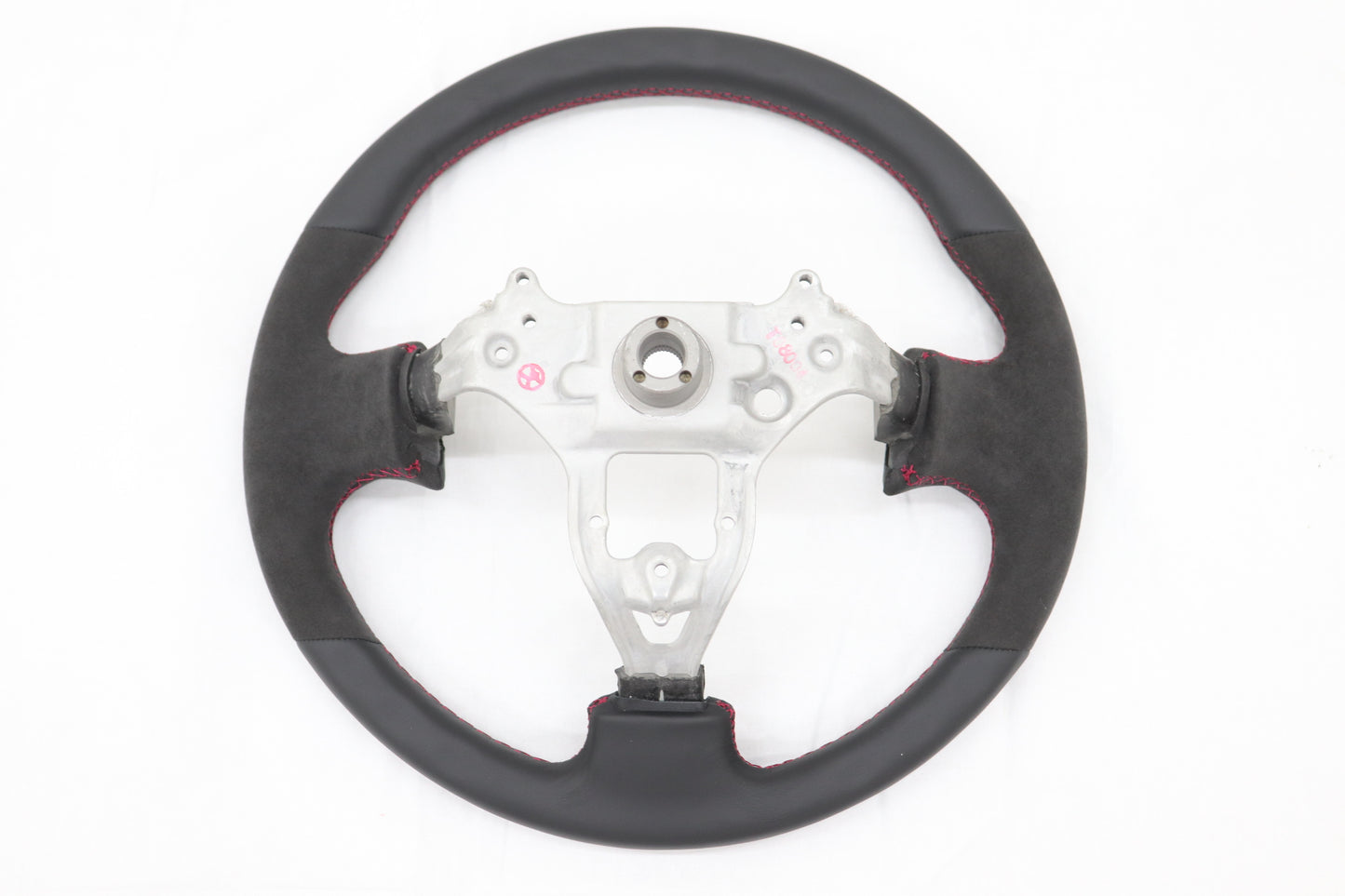 Mine's Leather Steering Wheel Type II Red Stitch - BNR34