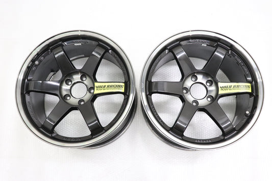 USED RAYS Volk Racing TE37SL 18x10J+45 5H/PCD114.3 2pcs Set