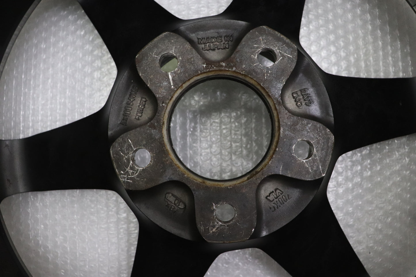 USED RAYS Volk Racing TE37SL 18x10J+45 5H/PCD114.3 2pcs Set