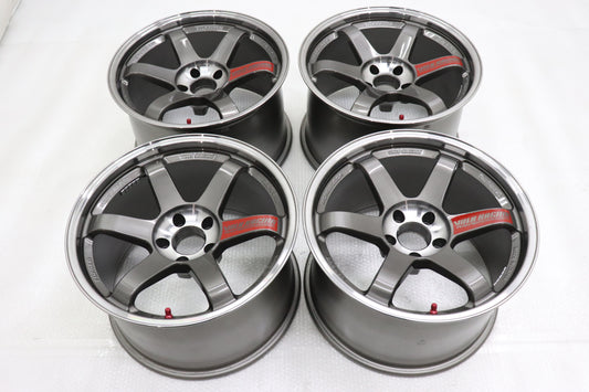 USED RAYS VR TE37SL 18x11J+18 5H/PCD114.3 4pcs Set