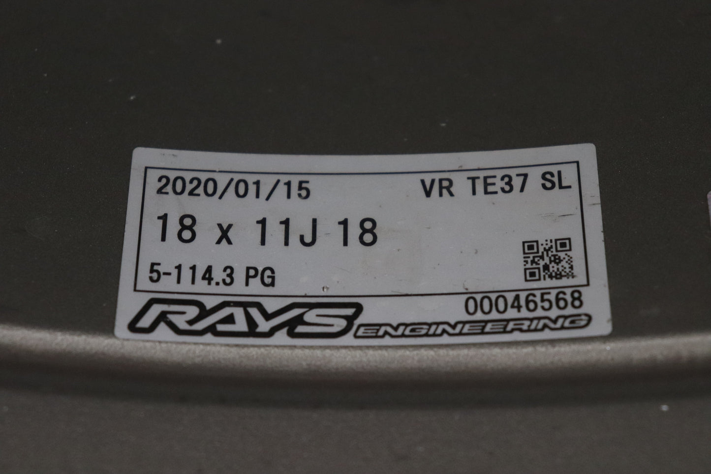 USED RAYS VR TE37SL 18x11J+18 5H/PCD114.3 4pcs Set