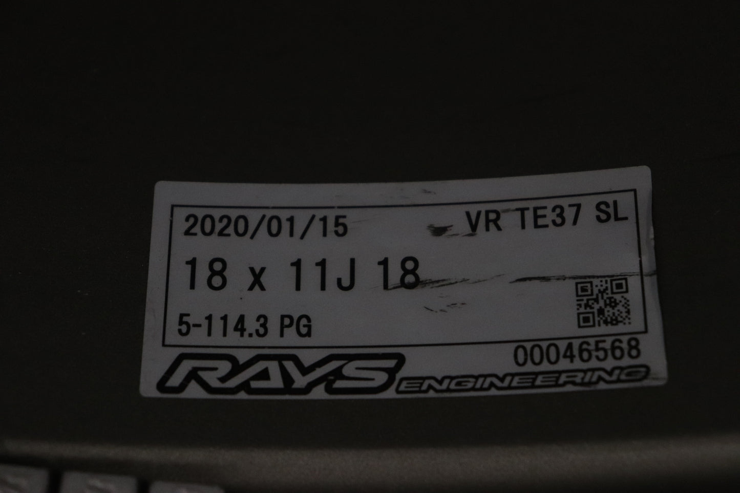 USED RAYS VR TE37SL 18x11J+18 5H/PCD114.3 4pcs Set