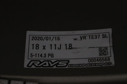 USED RAYS VR TE37SL 18x11J+18 5H/PCD114.3 4pcs Set