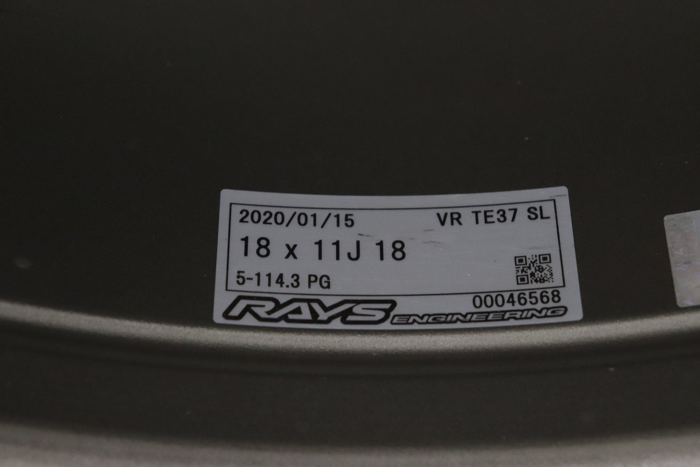 USED RAYS VR TE37SL 18x11J+18 5H/PCD114.3 4pcs Set