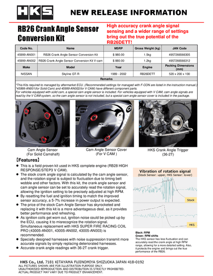 HKS RB26 Crank Angle Sensor Kit