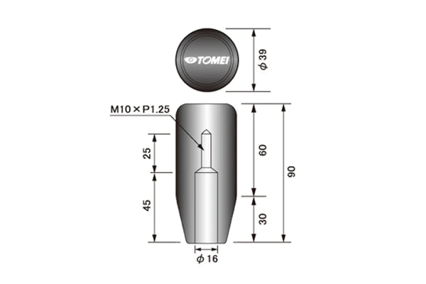 OUTLET TOMEI POWERED Duracon Shift Knob - Long Type M10 x P1.25