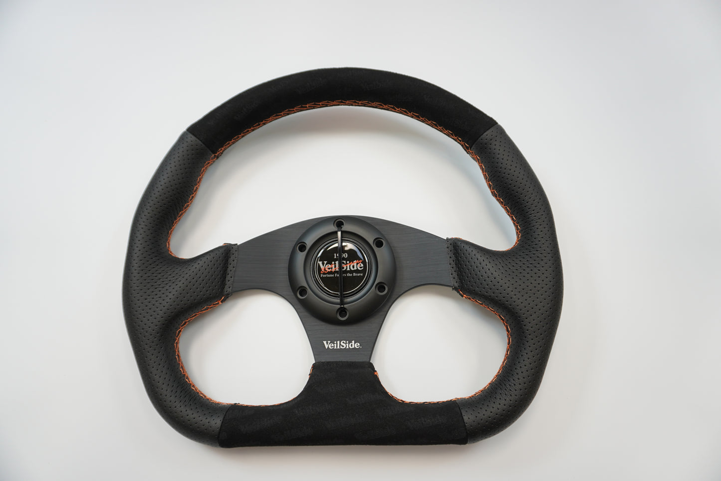*LIMITED* VeilSide 2025 Model D-Type Steering Wheel with Orange Stitching