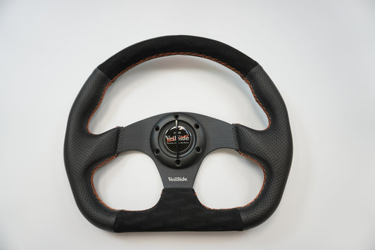 *LIMITED* VeilSide 2025 Model D-Type Steering Wheel with Orange Stitching