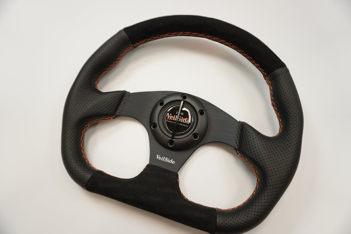 *LIMITED* VeilSide 2025 Model D-Type Steering Wheel with Orange Stitching