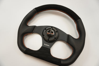 *LIMITED* VeilSide 2025 Model D-Type Steering Wheel with Orange Stitching