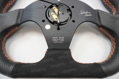 *LIMITED* VeilSide 2025 Model D-Type Steering Wheel with Orange Stitching