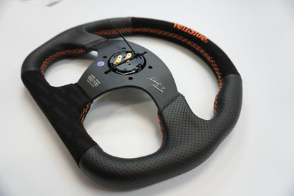 *LIMITED* VeilSide 2025 Model D-Type Steering Wheel with Orange Stitching