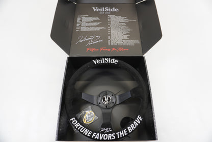 VeilSide DF-GT Steering Wheel - Black x White