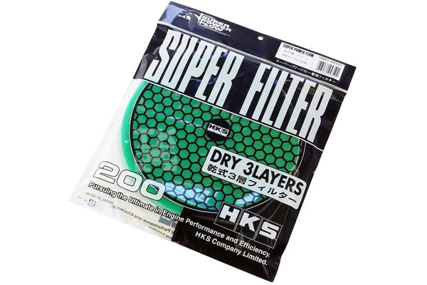 HKS Super Power Flow Reloaded Replacement Air Filter 200mm Green Dry