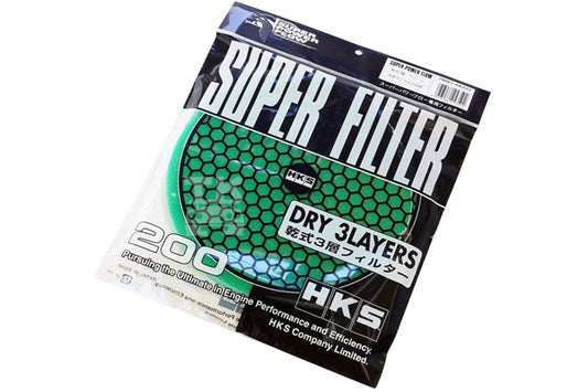 HKS Super Power Flow Reloaded Replacement Air Filter 200mm Green Dry