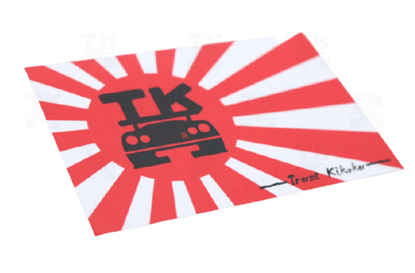 TRUST KIKAKU Rising Sun Flag Sticker Black Logo