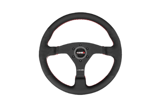 Mine's R-S Leather 350mm Steering Wheel - Round Shape