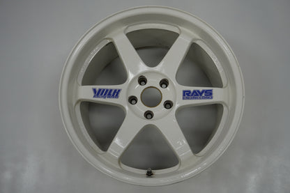 【USED】 RAYS VR TE37 White 19x9.5J+22 / 19x10.5J+22 - 4pcs Set
