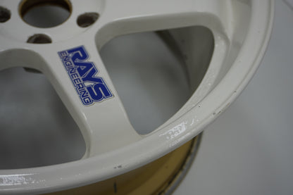 【USED】 RAYS VR TE37 White 19x9.5J+22 / 19x10.5J+22 - 4pcs Set