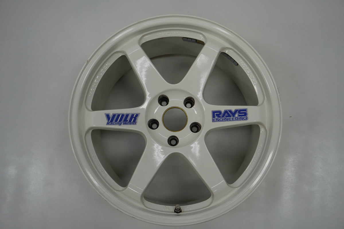 【USED】 RAYS VR TE37 White 19x9.5J+22 / 19x10.5J+22 - 4pcs Set