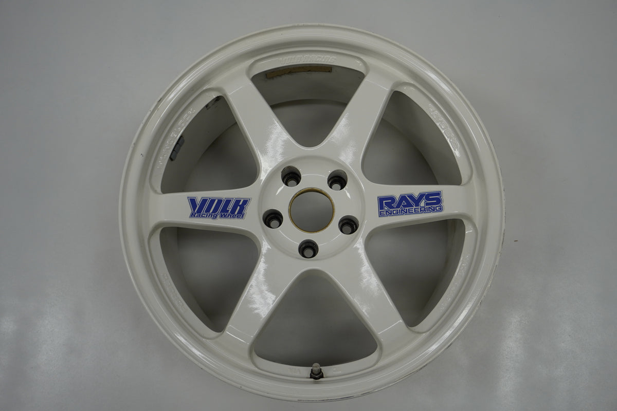 【USED】 RAYS VR TE37 White 19x9.5J+22 / 19x10.5J+22 - 4pcs Set