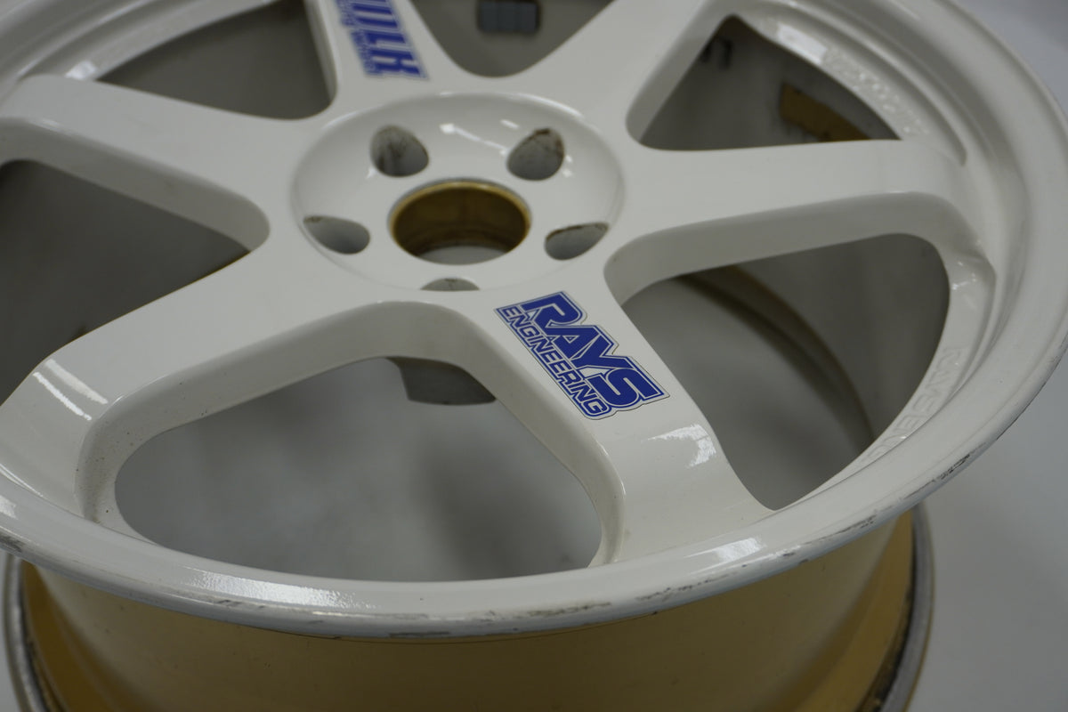 【USED】 RAYS VR TE37 White 19x9.5J+22 / 19x10.5J+22 - 4pcs Set