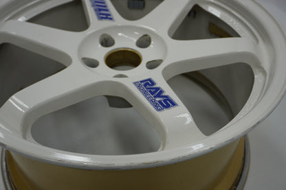 【USED】 RAYS VR TE37 White 19x9.5J+22 / 19x10.5J+22 - 4pcs Set