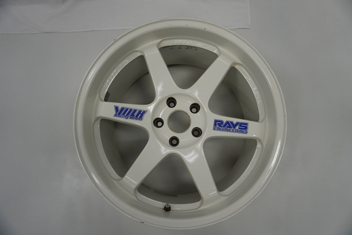 【USED】 RAYS VR TE37 White 19x9.5J+22 / 19x10.5J+22 - 4pcs Set