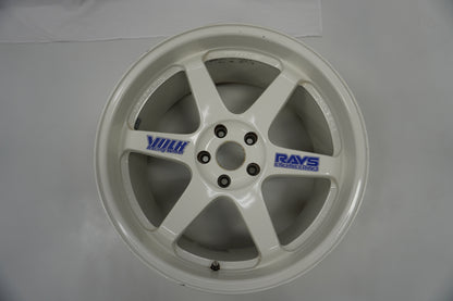 【USED】 RAYS VR TE37 White 19x9.5J+22 / 19x10.5J+22 - 4pcs Set