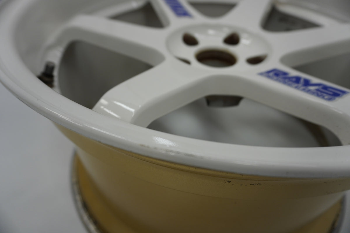 【USED】 RAYS VR TE37 White 19x9.5J+22 / 19x10.5J+22 - 4pcs Set